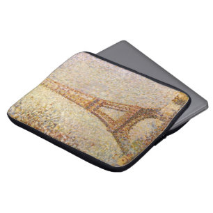 Eiffel Tower, gemaakt door Georges Seurat,  Kunst Laptop Sleeve