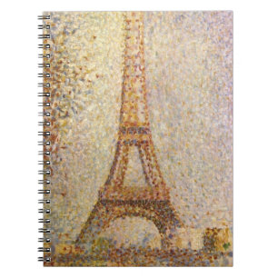 Eiffel Tower, gemaakt door Georges Seurat,  Kunst Notitieboek