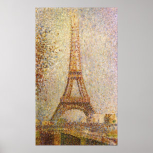Eiffel Tower, gemaakt door Georges Seurat, Kunst Poster