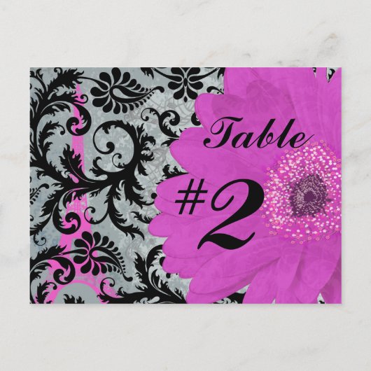 Eiffel Tower Gerber Table Number Kaarten (Achterkant)