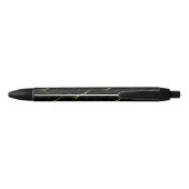Eiffel Tower Gold glitter sparkles Personaliseert Zwarte Inkt Pen (Achterkant)