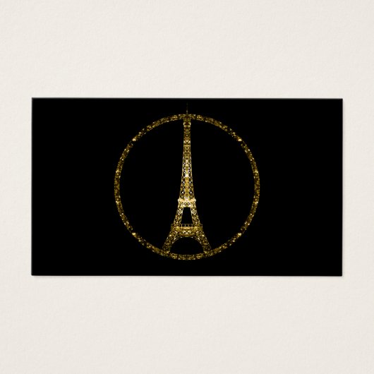 Eiffel Tower Gold glitter sparkles Visitekaartje (Voorkant)