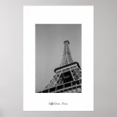 Eiffel Tower Greyscale Poster (Voorkant)