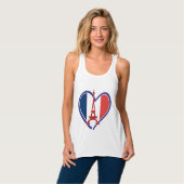 Eiffel Tower Heart Tanktop (Volledige Voorkant)