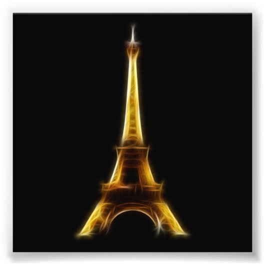 Eiffel Tower in Parijs Frankrijk Foto Afdruk (Voorkant)