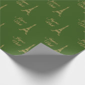 Eiffel Tower Joyeux Noel Cadeaupapier (Hoek)