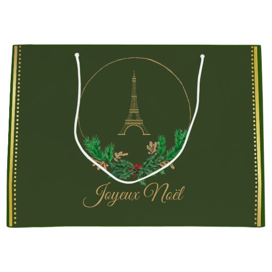 Eiffel Tower Joyeux Noel Groot Cadeauzakje (Voorkant)