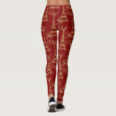 Eiffel Tower Joyeux Noel leggings (Achterkant)