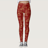 Eiffel Tower Joyeux Noel leggings (Voorkant)
