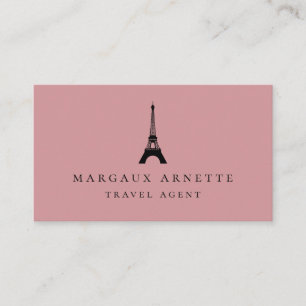 Eiffel Tower Logo Blush Visitekaartje