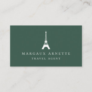 Eiffel Tower Logo Green Visitekaartje