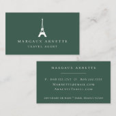 Eiffel Tower Logo Green Visitekaartje (Voorkant / Achterkant)