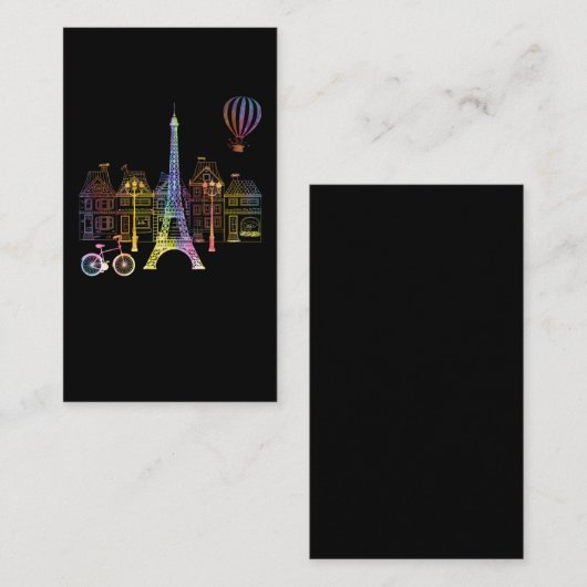 Eiffel Tower Love France Women Paris Visitekaartje (Voorkant / Achterkant)