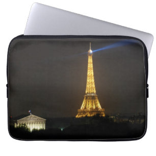 Eiffel Tower nacht Laptop Sleeve