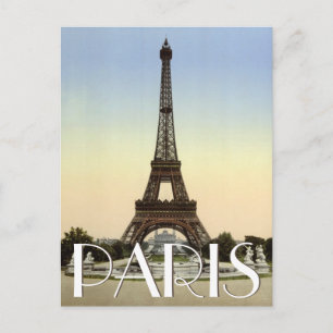 Eiffel Tower, Parijs, Aangepaste tekst Frankrijk Briefkaart