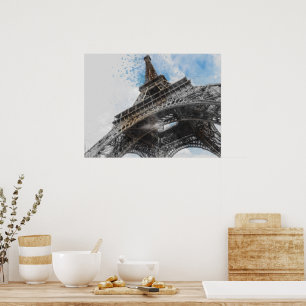 Eiffel Tower, Parijs, Briefkaart Frankrijk Poster