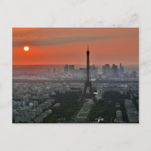Eiffel Tower, Parijs door Sunset Briefkaart