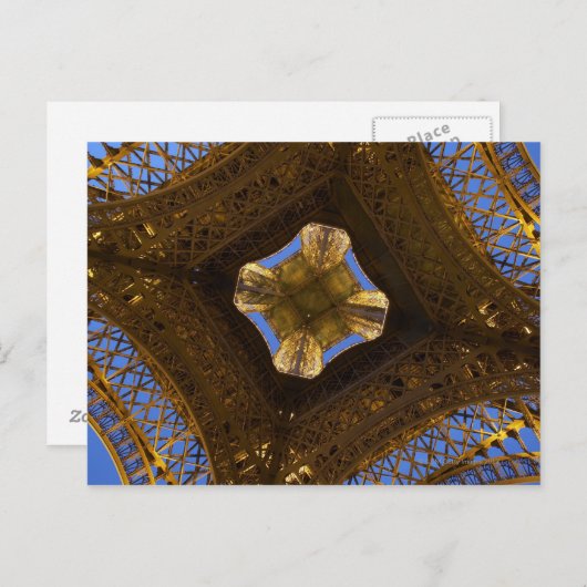 Eiffel Tower, Parijs, Frankrijk 2 Briefkaart (Voorkant / Achterkant)