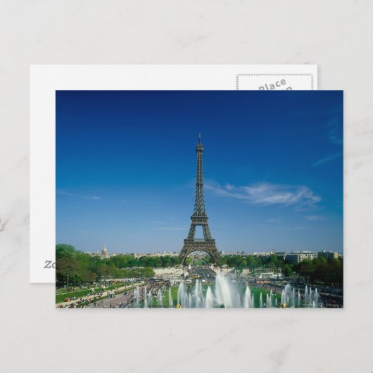 Eiffel Tower, Parijs, Frankrijk Briefkaart (Voorkant / Achterkant)