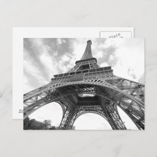 Eiffel Tower, Parijs Frankrijk Briefkaart (Voorkant / Achterkant)