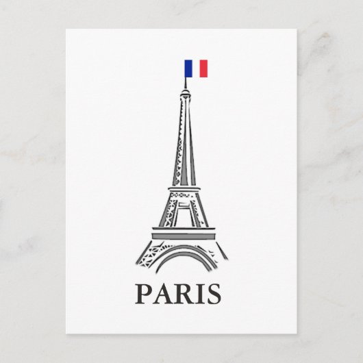 Eiffel Tower, Parijs, Frankrijk/Frans Briefkaart (Voorkant)
