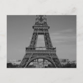 Eiffel Tower, Parijs Frankrijk, zwart-wit Briefkaa Briefkaart (Voorkant)