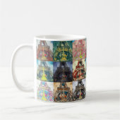 Eiffel Tower, Parijs, Franse Collage Coffee Mok (Links)
