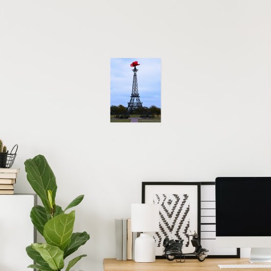 Eiffel Tower, Parijs, Texas Poster (Thuiskantoor)