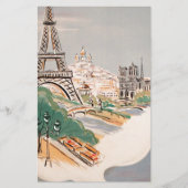  Eiffel Tower Paris Air Travel Adverteren Briefpapier (Voorkant)