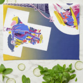 Eiffel Tower Paris Air Travel Adverteren Theedoek (Gevouwen)