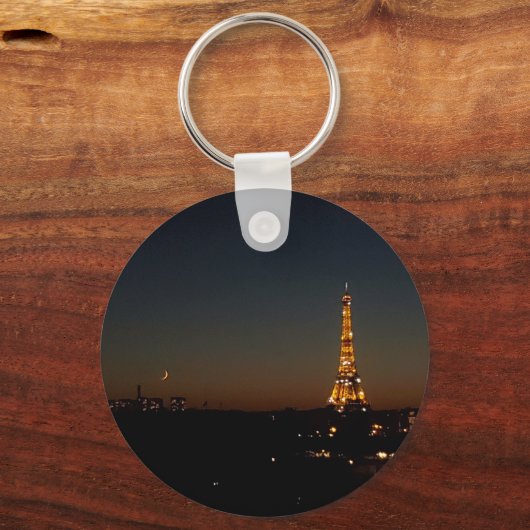 Eiffel Tower Paris at Sunset Sleutelhanger (Voorkant)