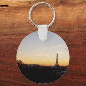 Eiffel Tower Paris at Sunset Sleutelhanger (Voorkant)