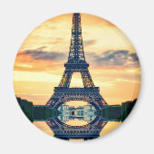 Eiffel Tower Paris Avond European Travel Magneet (Voorkant)