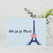 Eiffel Tower Paris Birthday Kaart (Staand voorkant)