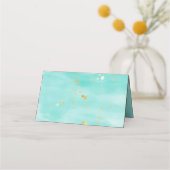 Eiffel Tower Paris Birthday Mint Aqua Gold (Achterkant)