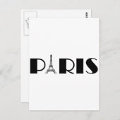 Eiffel Tower Paris Black & White Briefkaart (Voorkant / Achterkant)