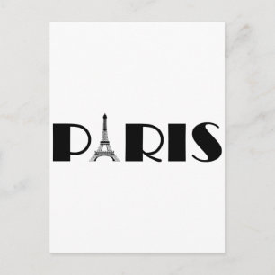 Eiffel Tower Paris Black & White Briefkaart