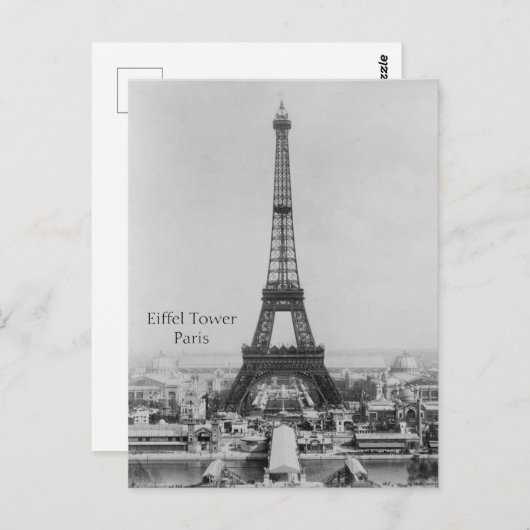 Eiffel Tower Paris Briefkaart (Voorkant / Achterkant)