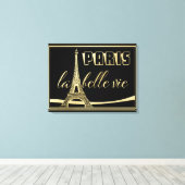 Eiffel Tower Paris Canvas Afdruk (Insitu (Houten vloer))