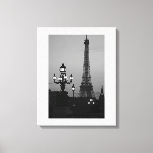 Eiffel Tower Paris Canvas Afdruk (Voorkant)