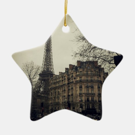 Eiffel Tower Paris City Building Architecture Keramisch Ornament (Voorkant)