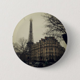 Eiffel Tower Paris City Building Architecture Ronde Button 5,7 Cm
