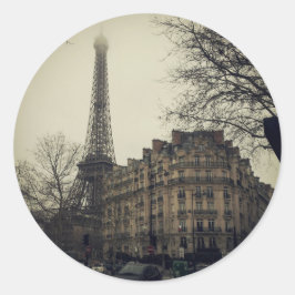 Eiffel Tower Paris City Building Architecture Ronde Sticker