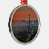 Eiffel Tower Paris Europe Reis Metalen Ornament (Rechts)