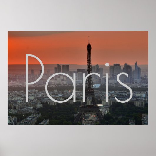 Eiffel Tower Paris Europe Reis Poster (Voorkant)