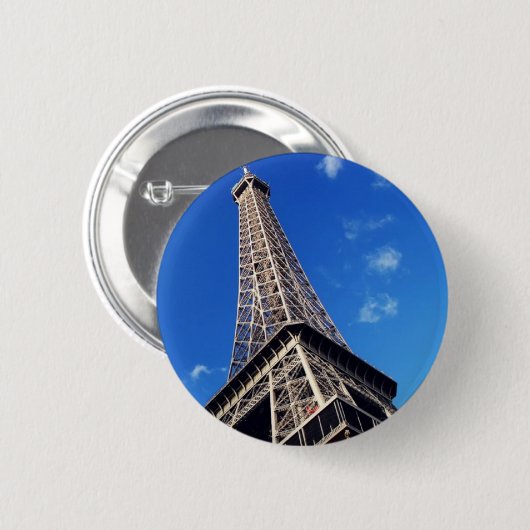 Eiffel Tower Paris Europe Reis Ronde Button 5,7 Cm (Voorkant /achterkant)
