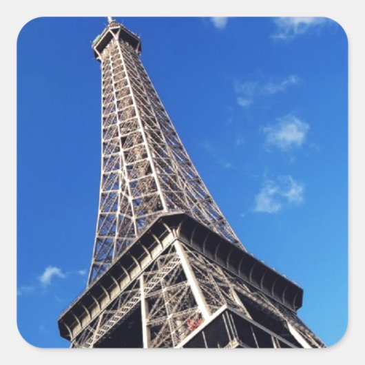 Eiffel Tower Paris Europe Reis Vierkante Sticker (Voorkant)