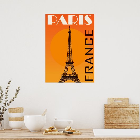 Eiffel Tower Paris Europe Reizen Poster (Keuken)