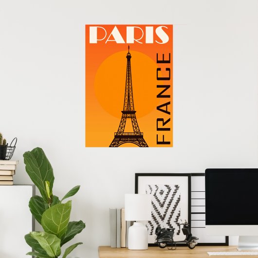 Eiffel Tower Paris Europe Reizen Poster (Thuiskantoor)