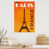 Eiffel Tower Paris Europe Reizen Poster (Keuken)